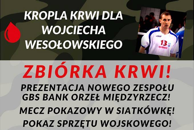 Ilustracja do informacji: Kropla krwi dla Wojciecha Wesołowskiego