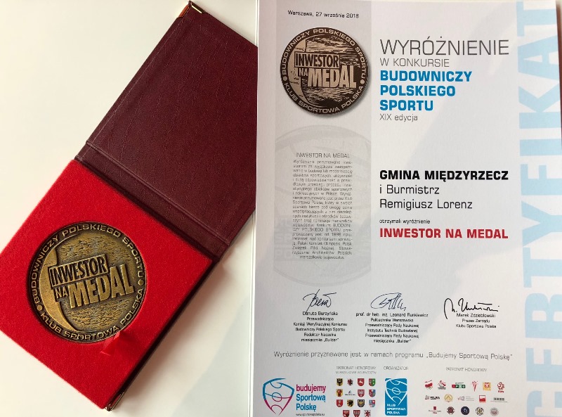 Ilustracja do informacji: Tytuł Inwestor na Medal 2018 dla gminy Międzyrzecz
