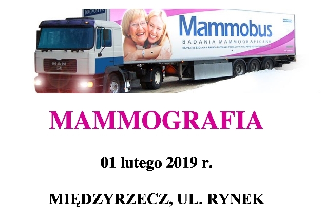 Ilustracja do informacji: Zapraszamy na badania mammograficzne
