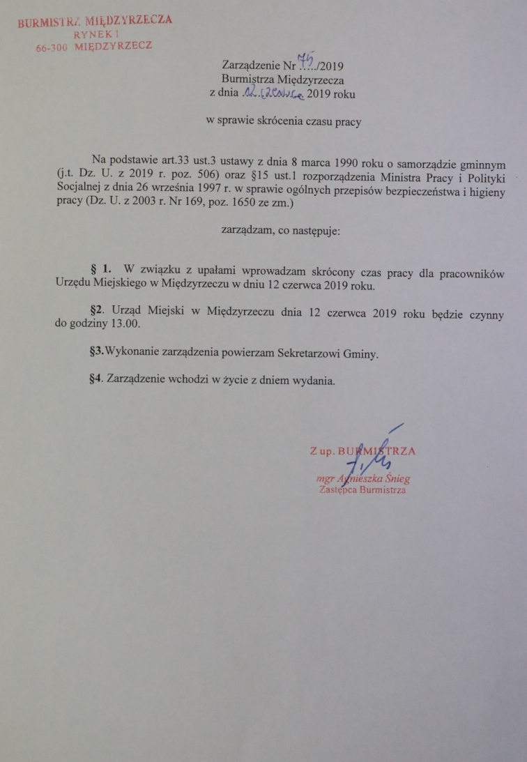 Ilustracja do informacji: Informacja dla mieszkańców: Zmiana godzin pracy Urzędu Miejskiego