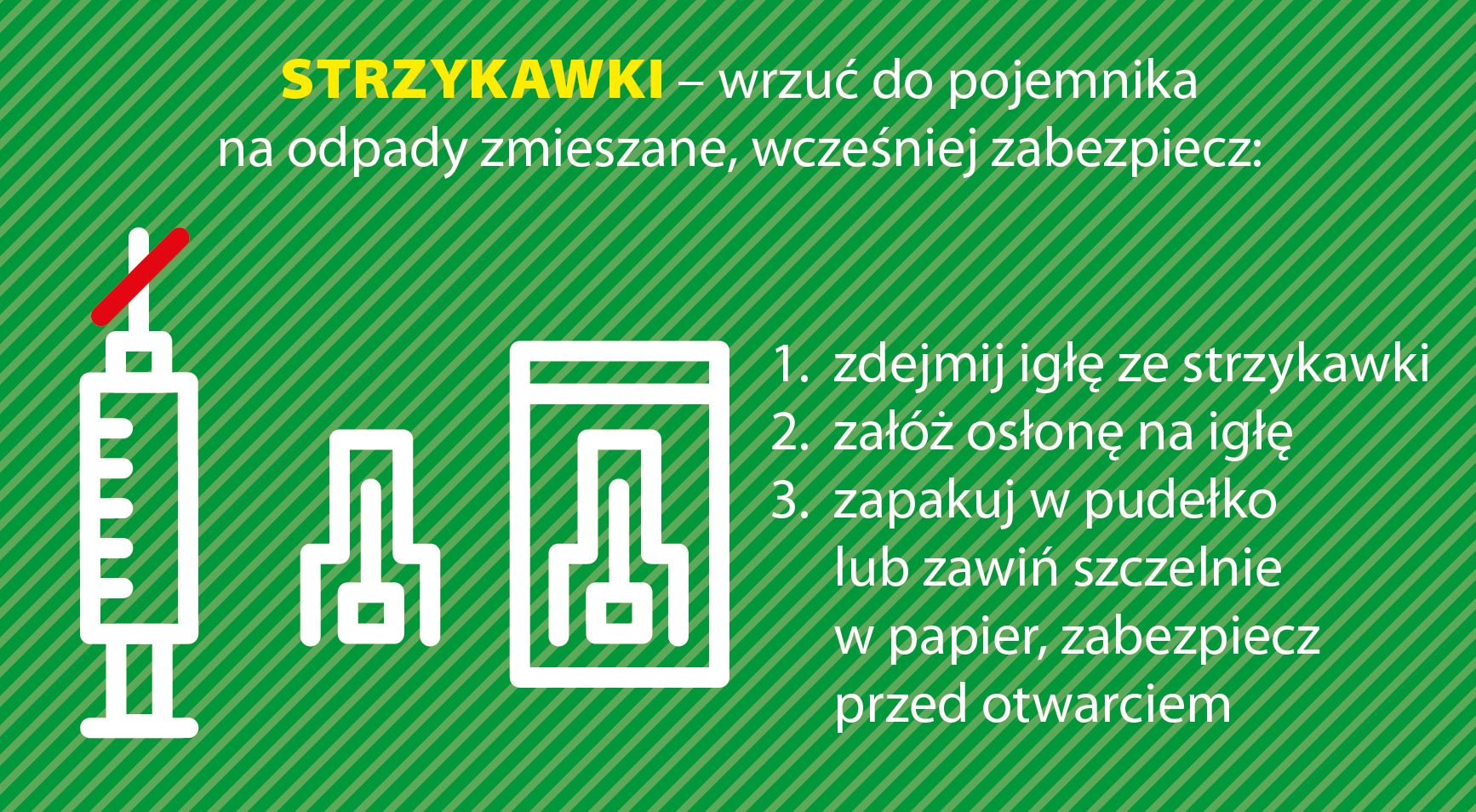 Ilustracja do informacji: Uwaga na strzykawki!