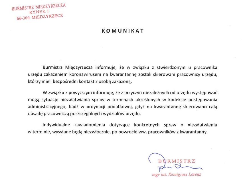 Ilustracja do informacji: Ważny komunikat