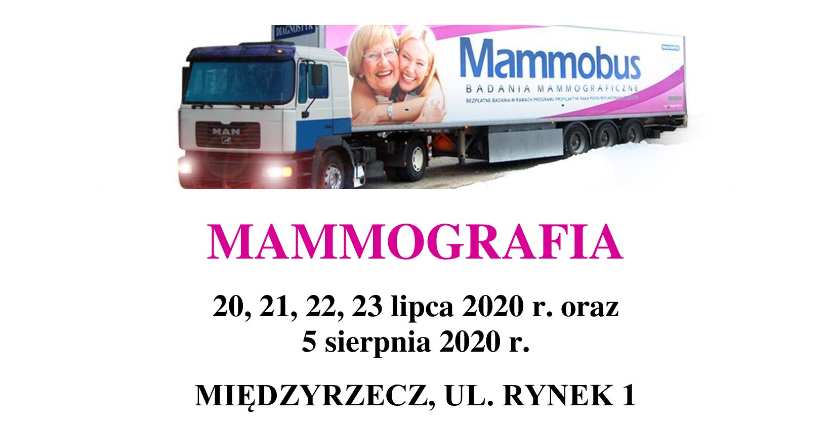 Ilustracja do informacji: Badania mammograficzne 