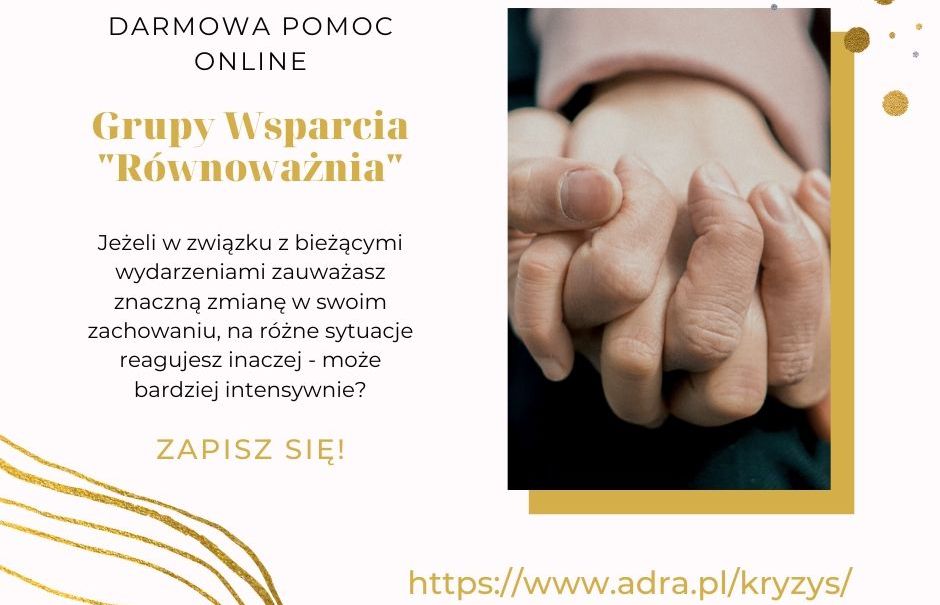 Ilustracja do informacji: Darmowe wsparcie psychologiczne w ramach grup wsparcia „Równoważnia” 