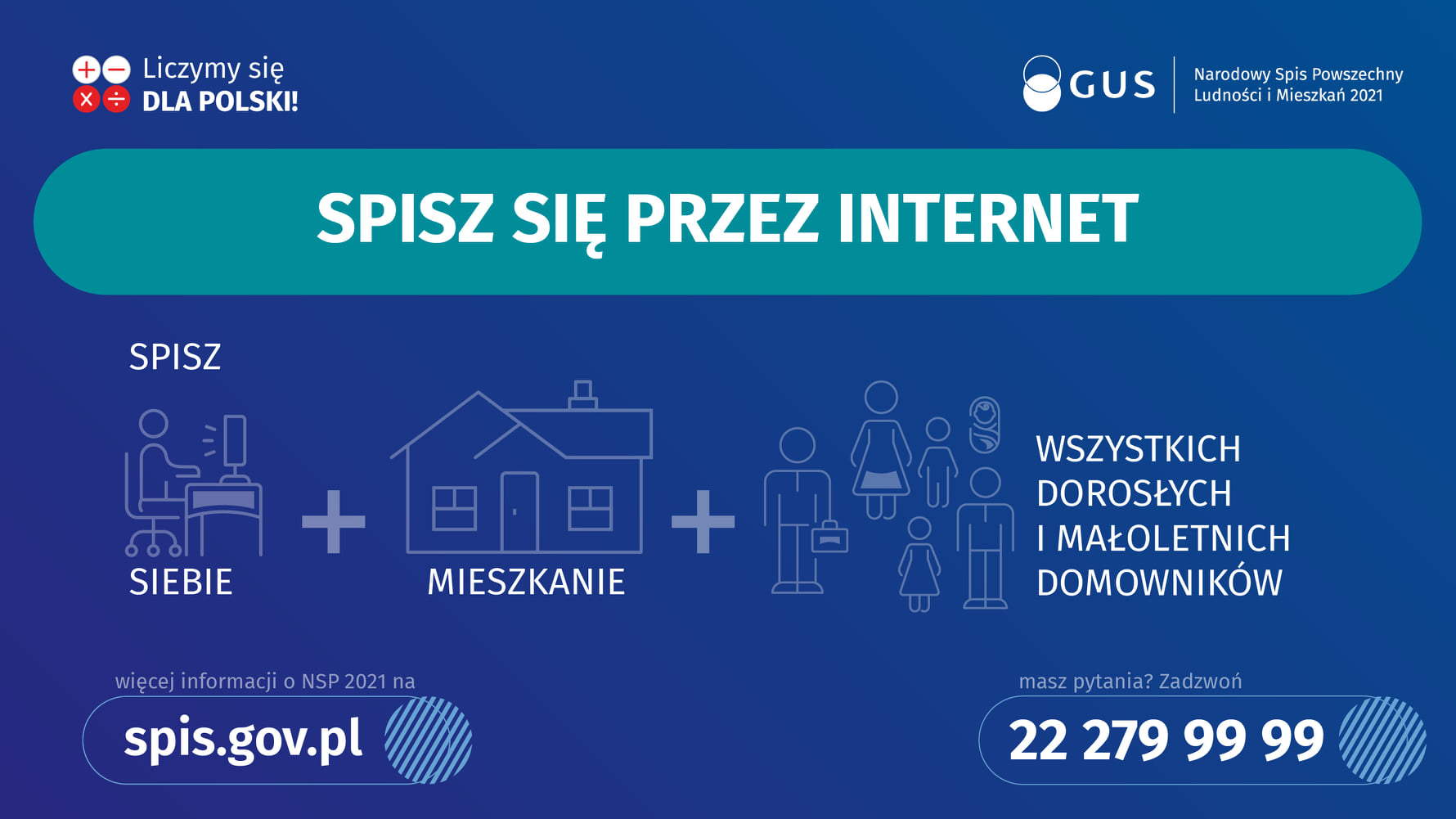 Ilustracja do informacji: Jak się spisać w Narodowym Spisie Powszechnym? Przez internet!