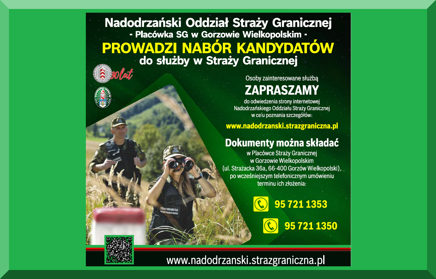 Ilustracja do informacji: Nabór kandydatów do służby w Straży Granicznej