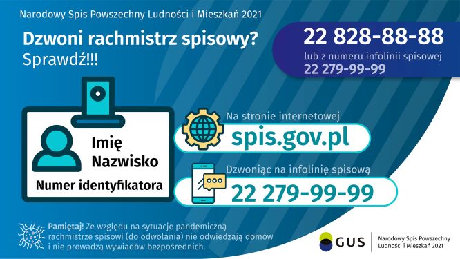 Ilustracja do informacji: Rachmistrzowie spisowi podczas Narodowego Spisu Powszechnego 2021