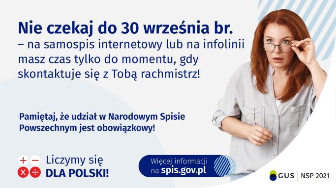 Ilustracja do informacji: Narodowy Spis Powszechny Ludności i Mieszkań 2021 r. do 30 września 2021 r.