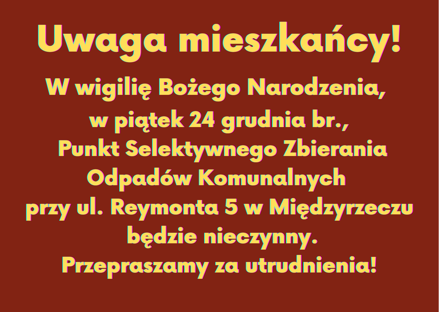 Ilustracja do informacji: Komunikat dla Mieszkańców