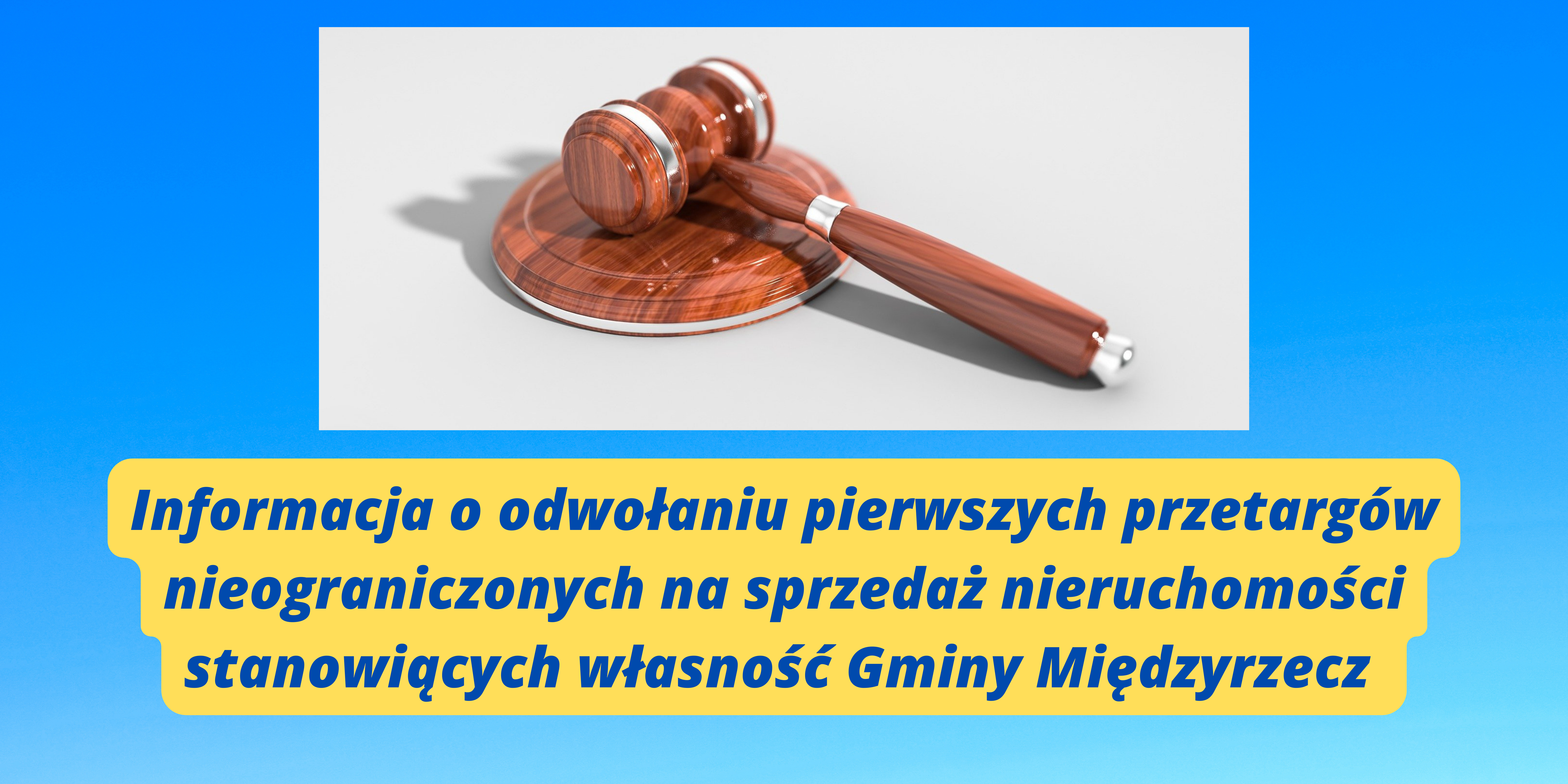 Ilustracja do informacji: Informacja o odwołaniu przetargów
