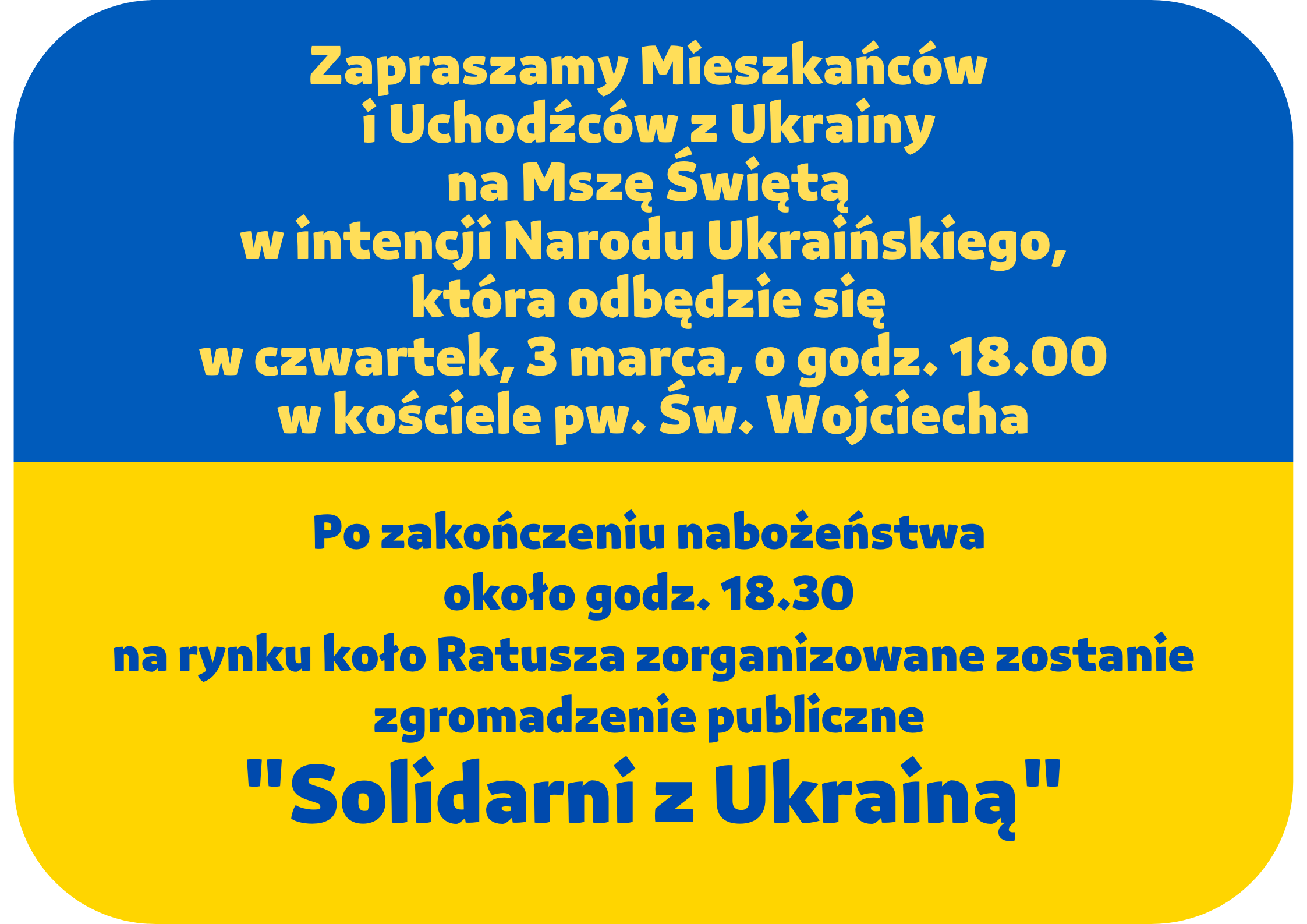 Ilustracja do informacji: Solidarni z Ukrainą 