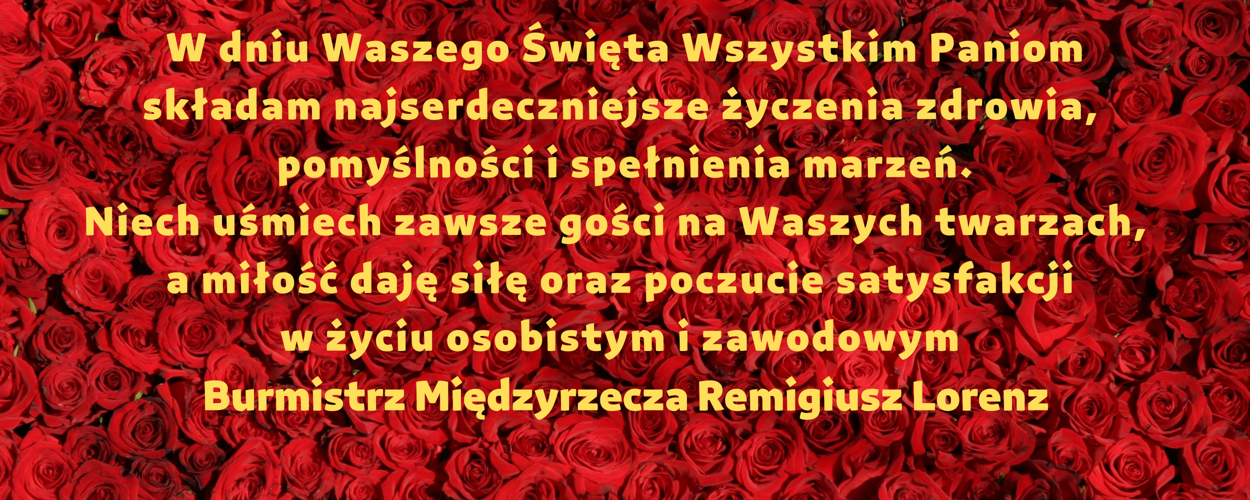 Ilustracja do informacji: Życzenia burmistrza dla Pań