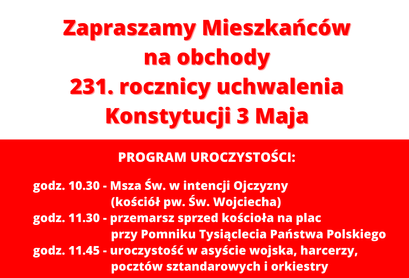 Ilustracja do informacji: Obchody rocznicy uchwalenia Konstytucji 3 Maja