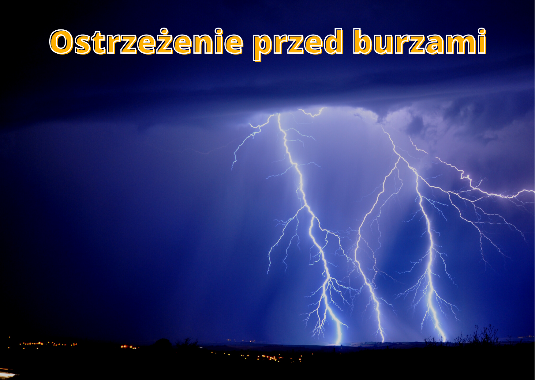 Ilustracja do informacji: Ostrzeżenie przed burzami z gradem