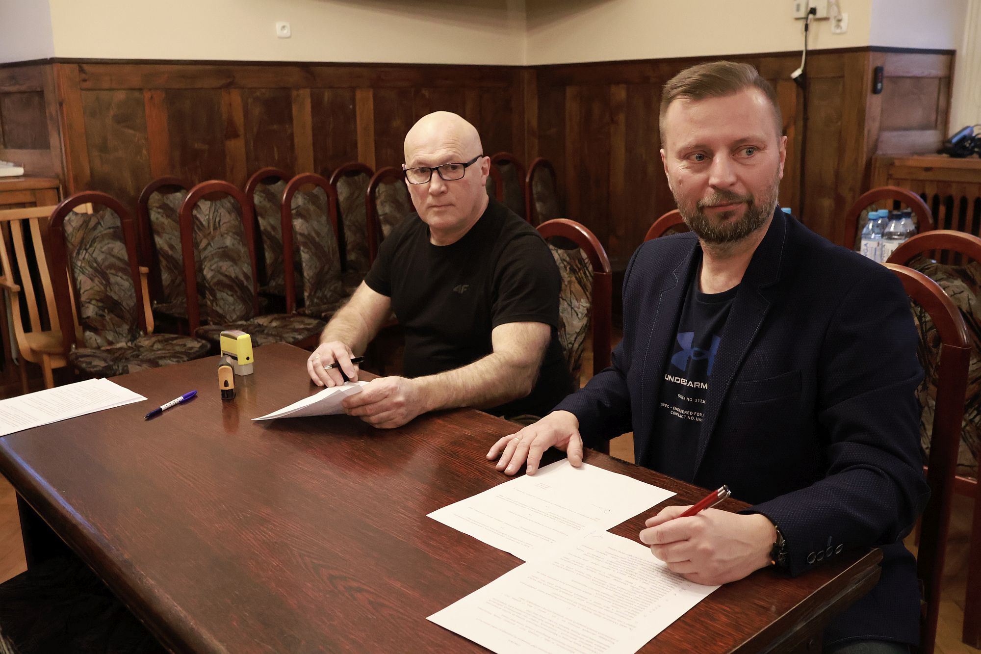 Ilustracja do informacji: Burmistrz Remigiusz Lorenz podziękował strażakom