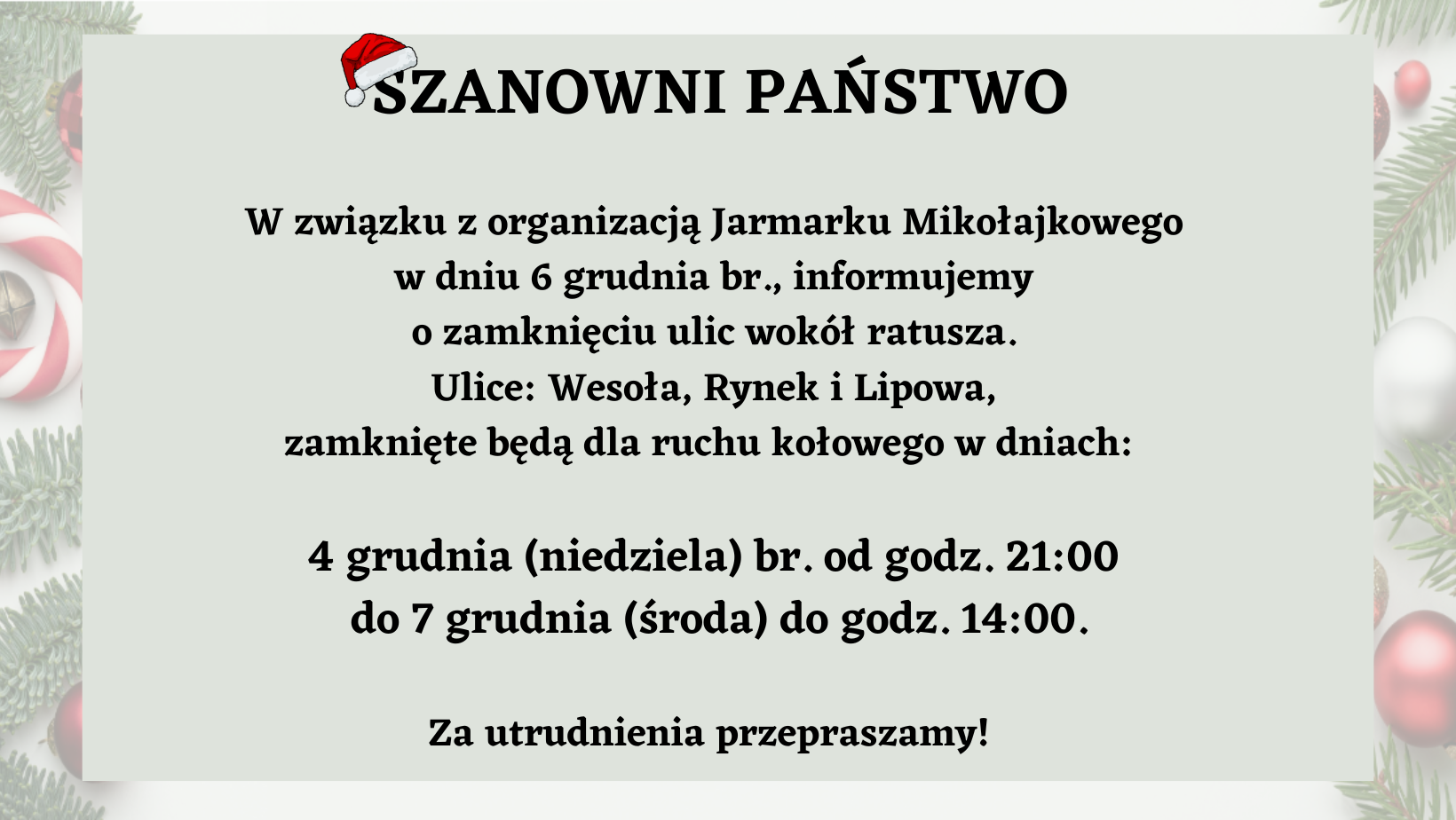 Ilustracja do informacji: Uwaga, zmiana organizacji ruchu kołowego wokół ratusza