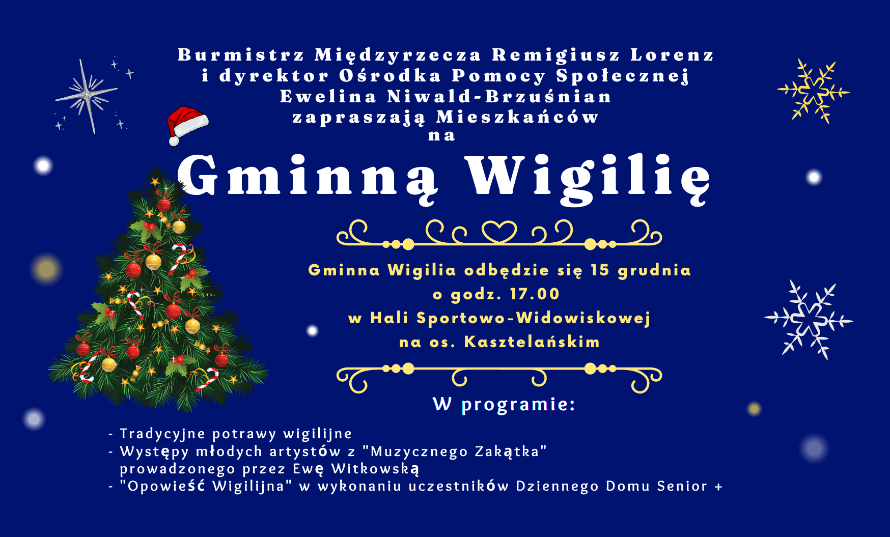 Ilustracja do informacji: Gminna Wigilia w Międzyrzeczu