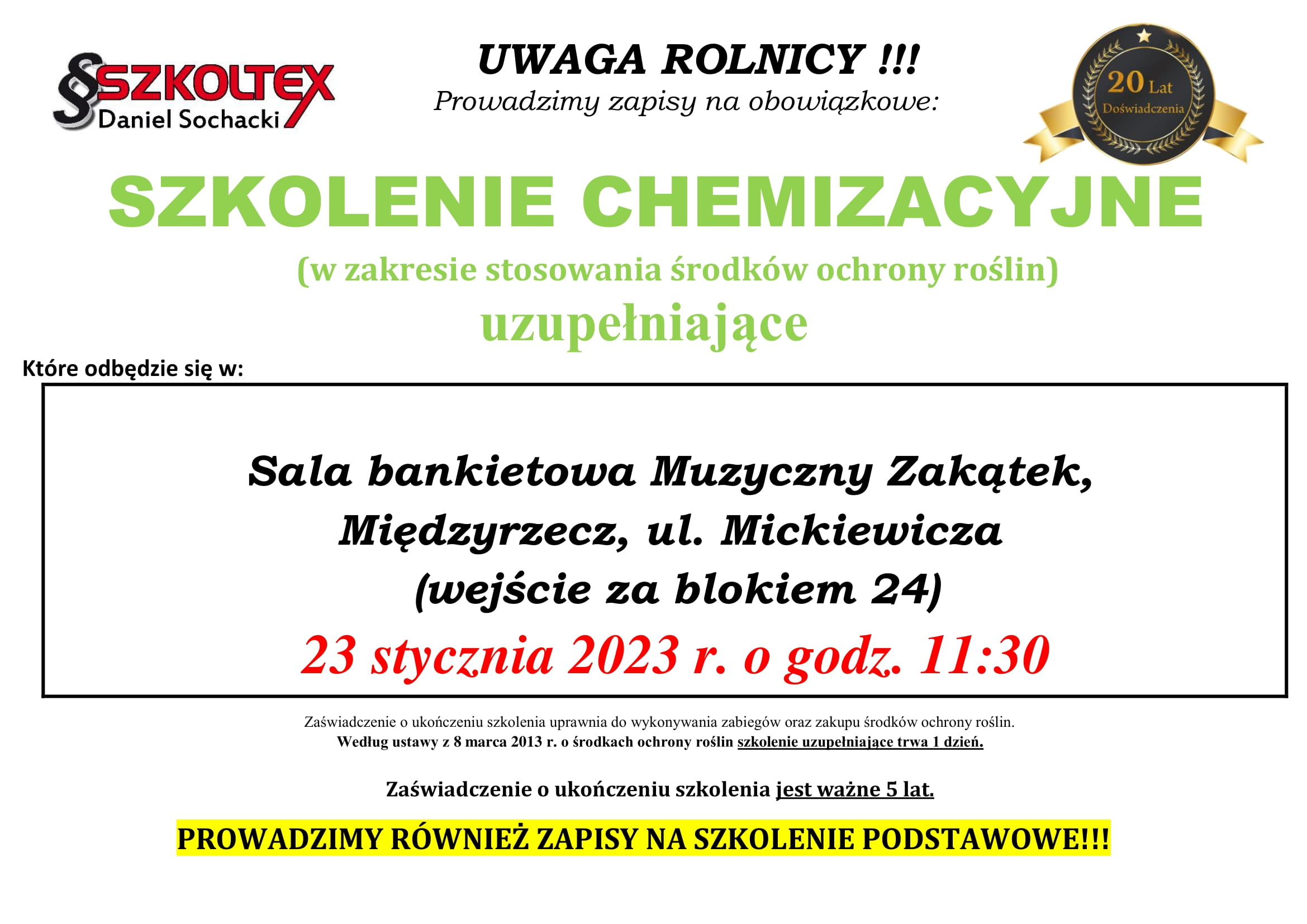 Ilustracja do informacji: Szkolenie dla rolników i sadowników