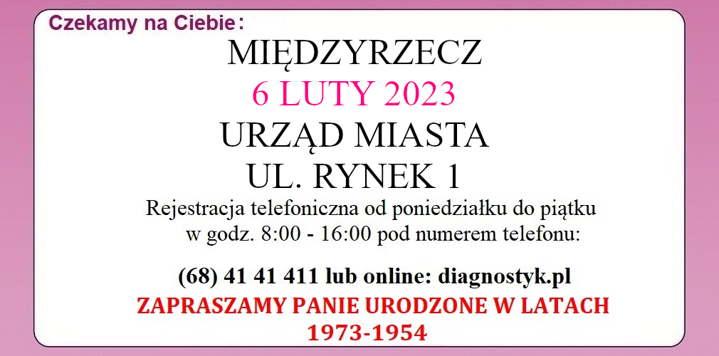 Ilustracja do informacji: Badania mammograficzne w Międzyrzeczu 