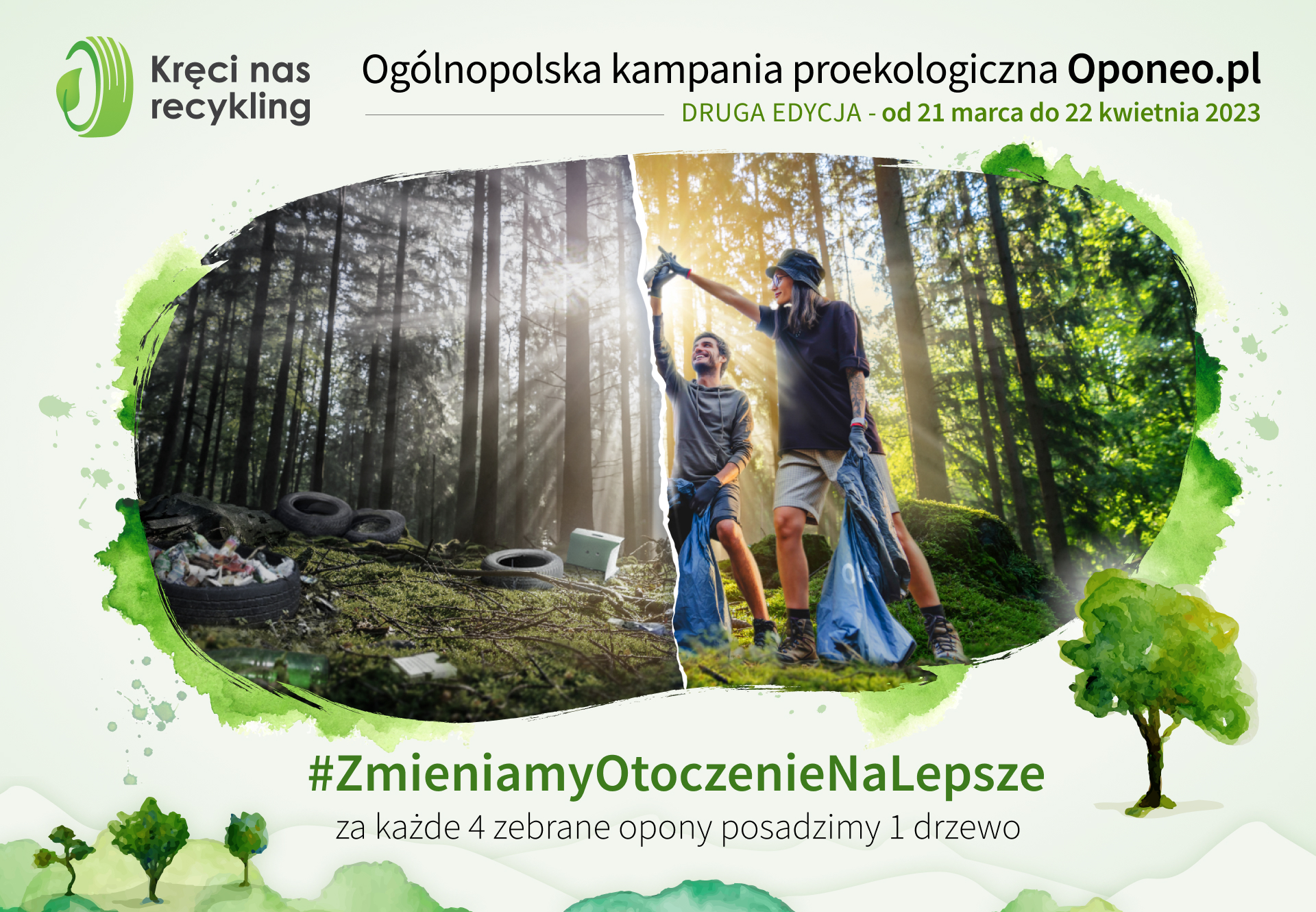 Ilustracja do informacji:  Ogólnopolska kampania Kręci Nas Recykling