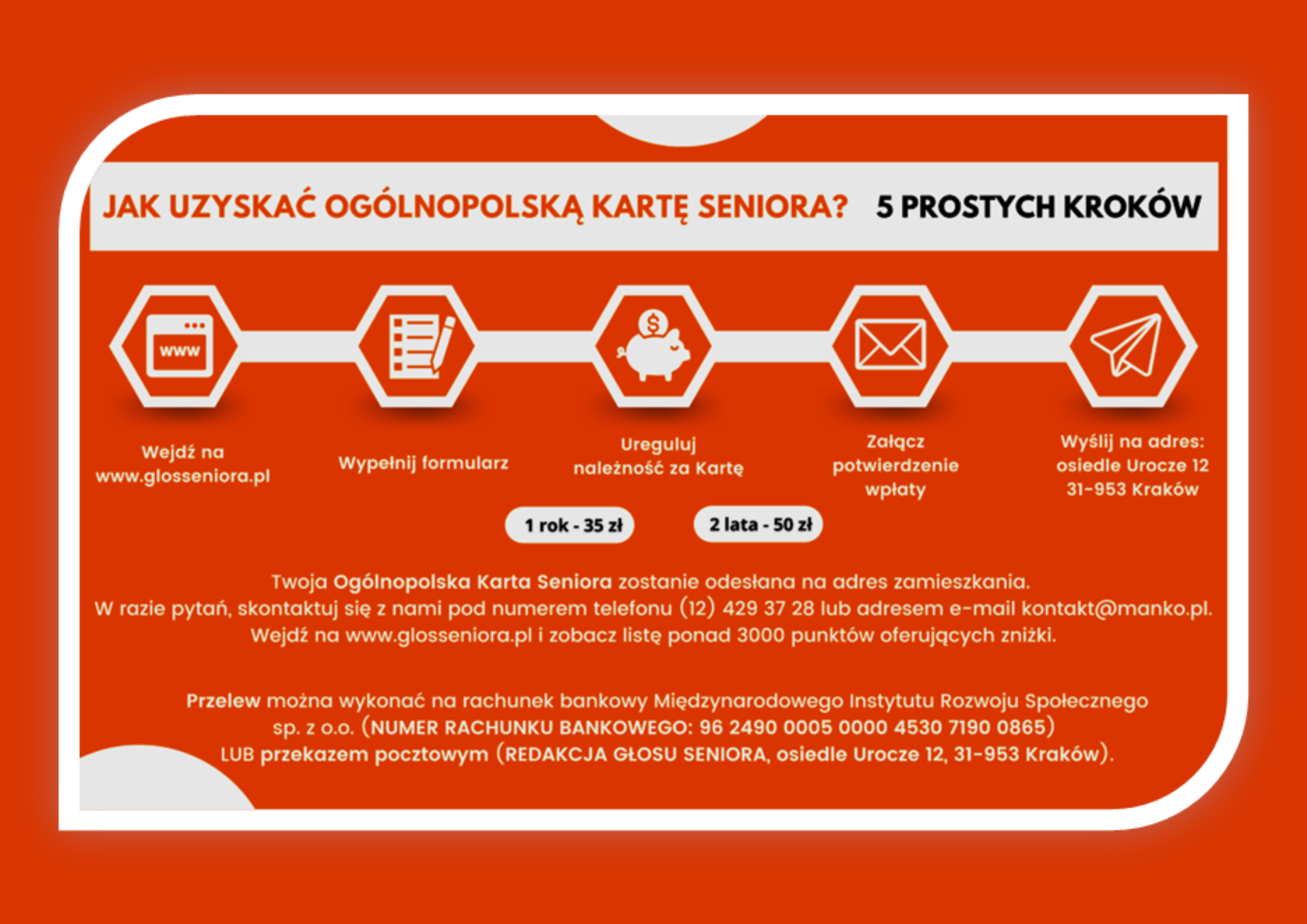 Ilustracja do informacji: Ogólnopolska Karta Seniora