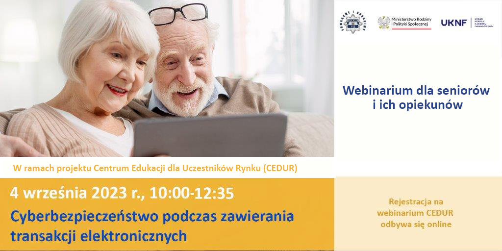 Ilustracja do informacji: Webinarium dla seniorów