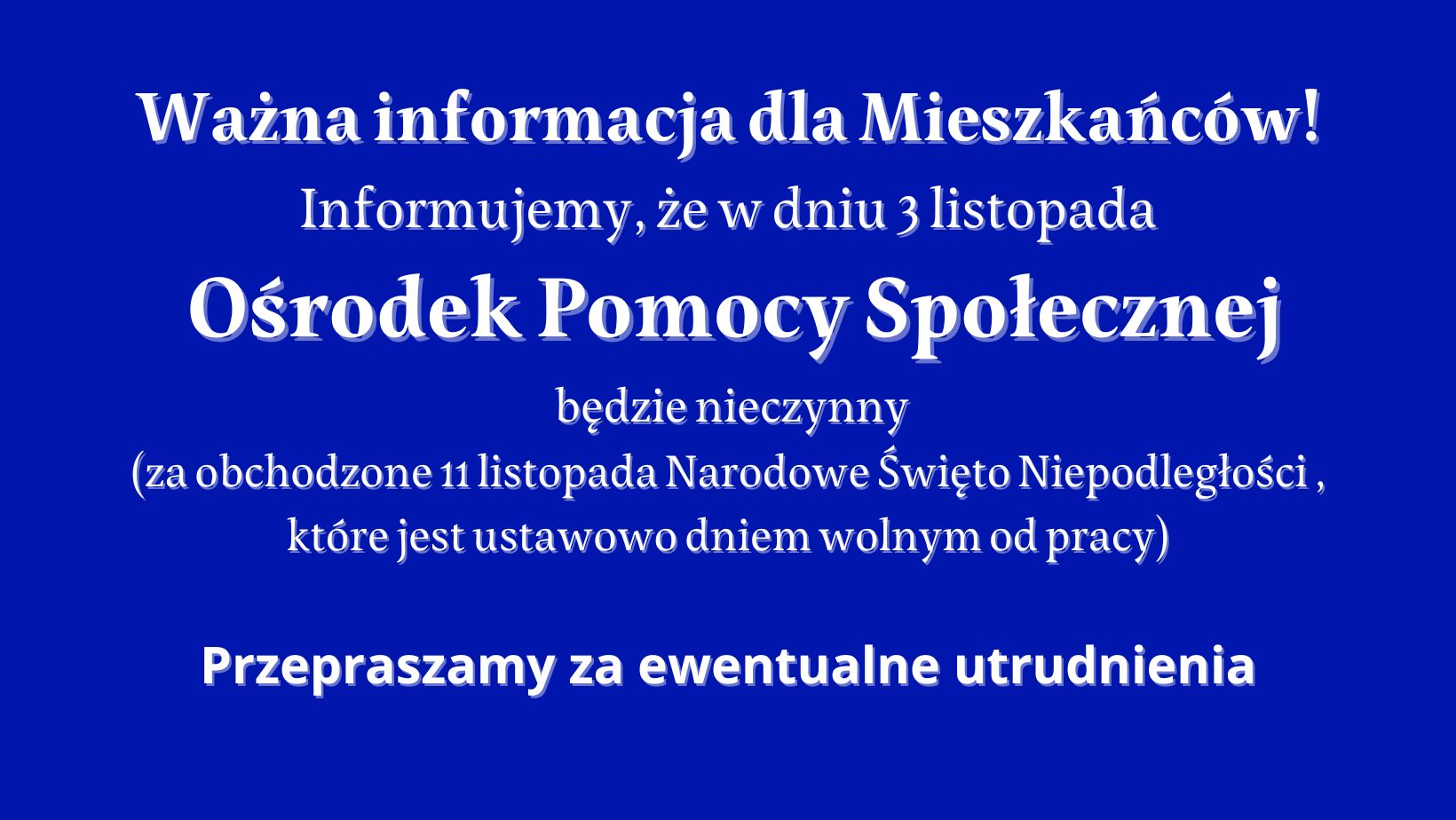 Ilustracja do informacji: Ważna informacja dla Mieszkańców
