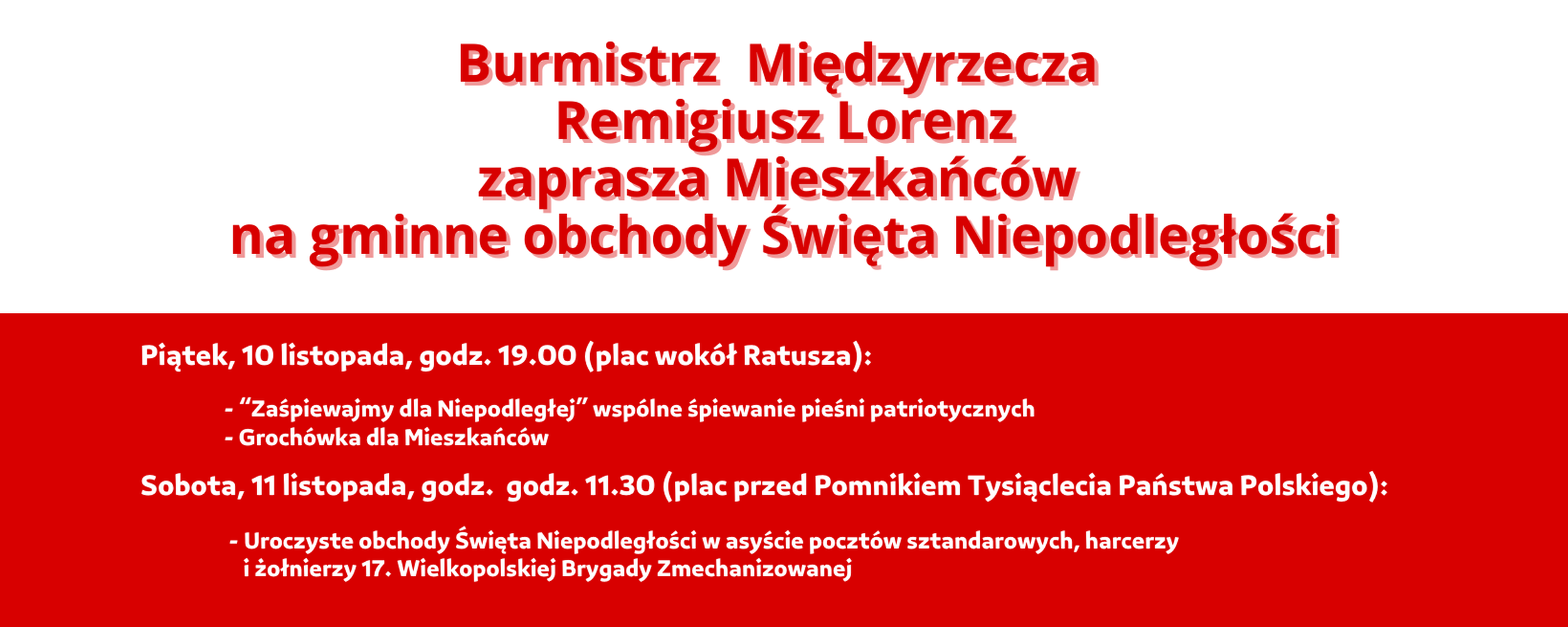 Ilustracja do informacji: Gminne obchody Święta Niepodległości