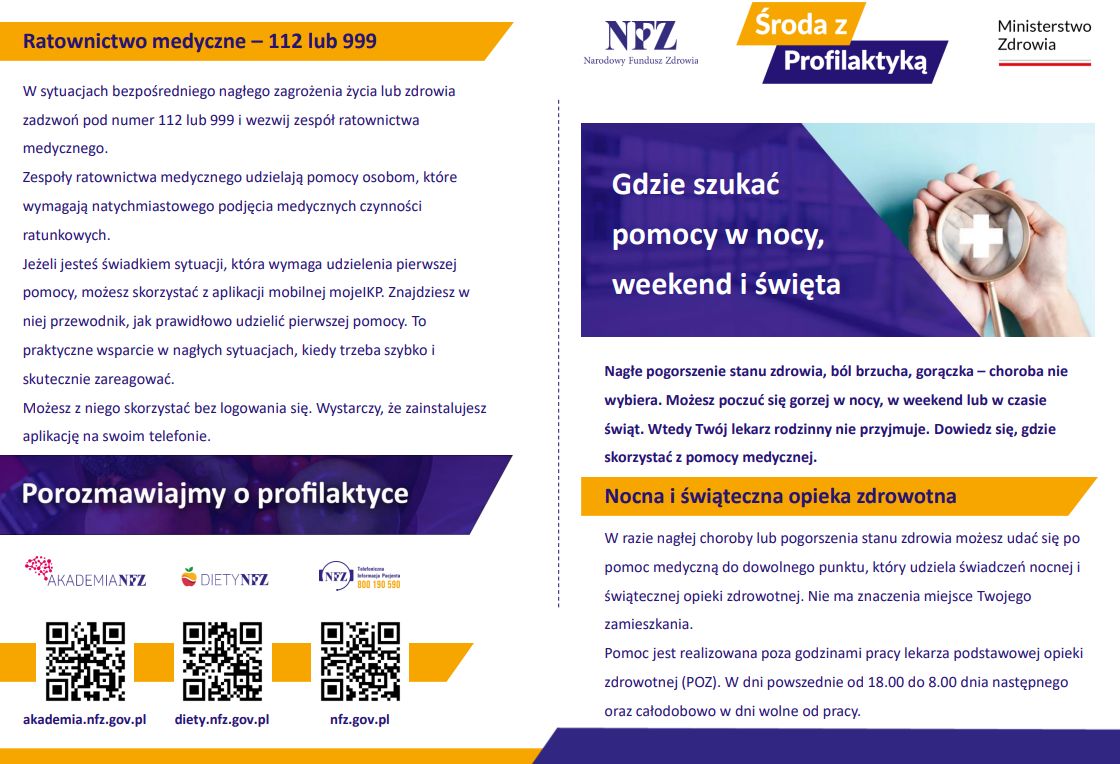 Ilustracja do informacji: Pomoc medyczna w Święta