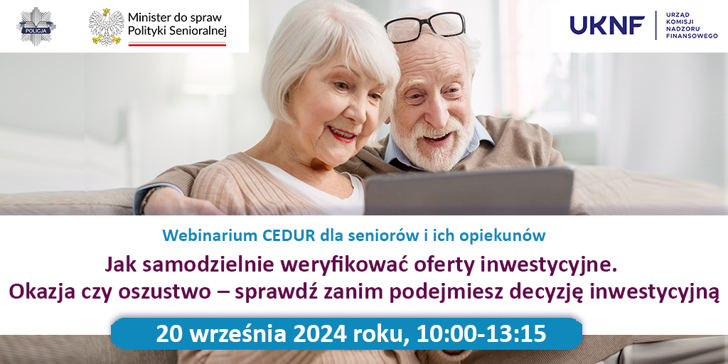 Ilustracja do informacji: Webinarium dla seniorów i ich opiekunów