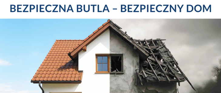 Ilustracja do informacji:  Kampania Bezpieczna Butla - Bezpieczny Dom