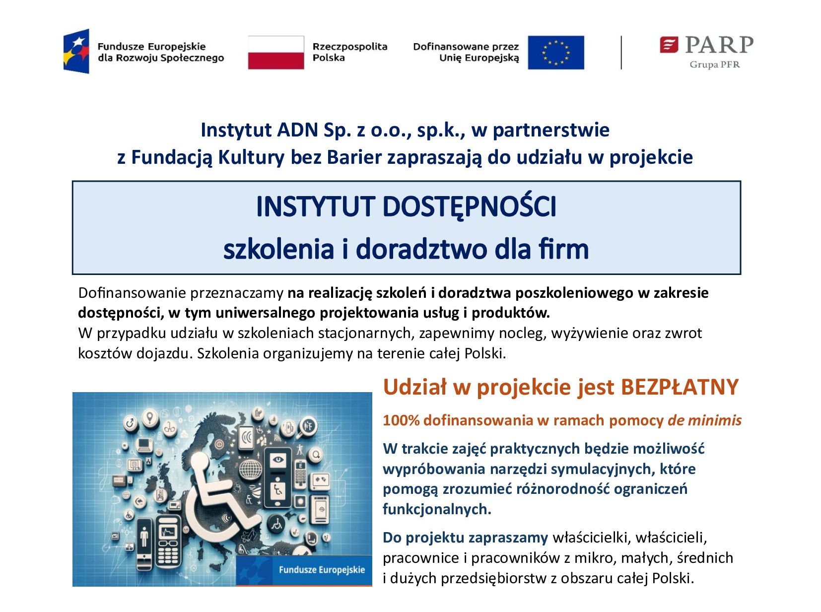 Ilustracja do informacji: Projekt Instytutu Dostępności