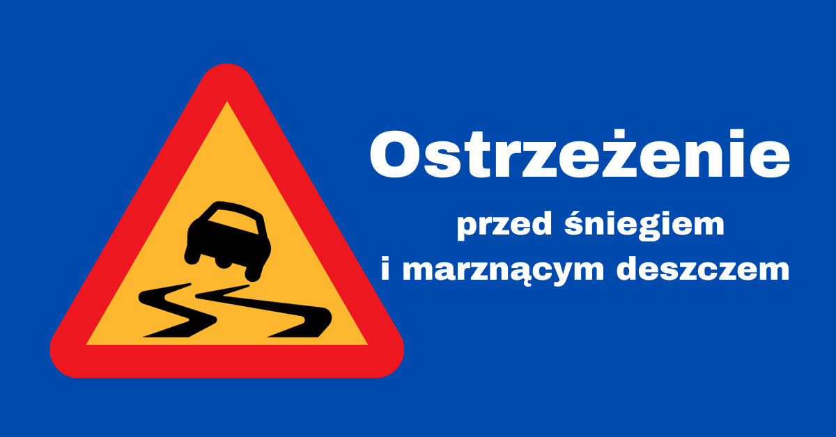 Ilustracja do informacji: Ostrzeżenie przed oblodzonymi chodnikami i drogami!