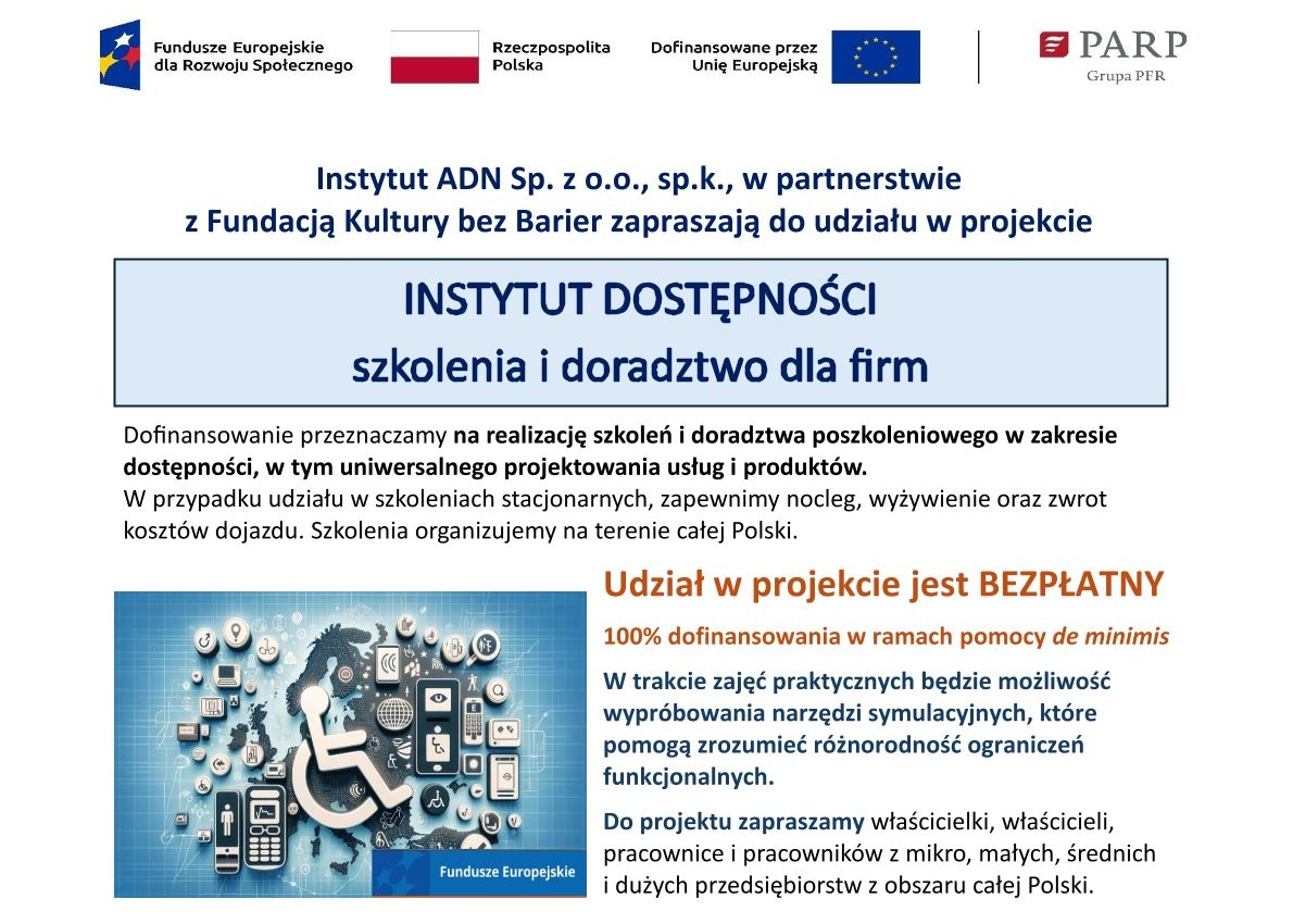 Ilustracja do informacji: Instytut Dostępności