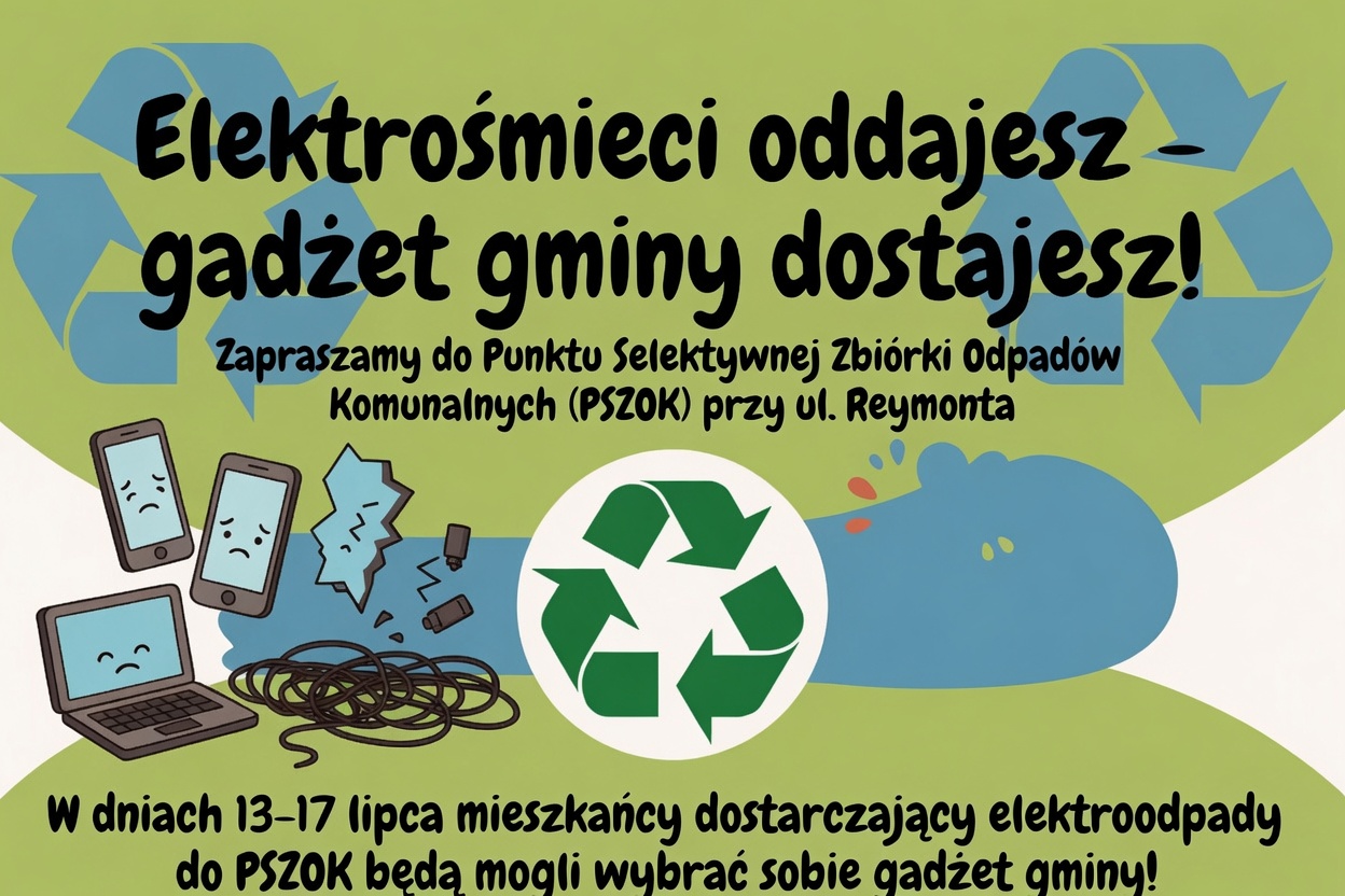 Ilustracja do informacji: Elektrośmieci oddajesz – gadżet gminy dostajesz!