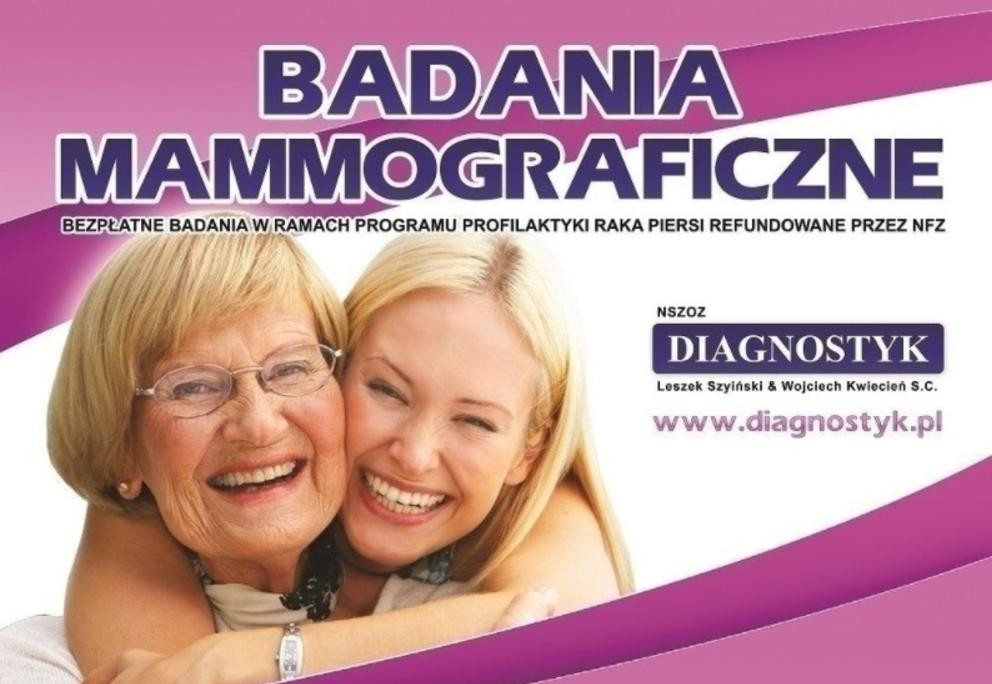 Ilustracja do informacji: Bezpłatne badania mammograficzne 