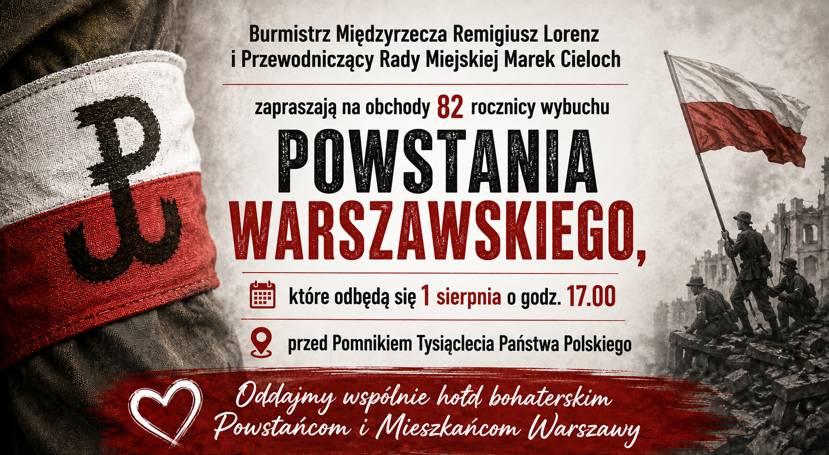 Ilustracja do informacji: Obchody 82. rocznicy wybuchu Powstania Warszawskiego 