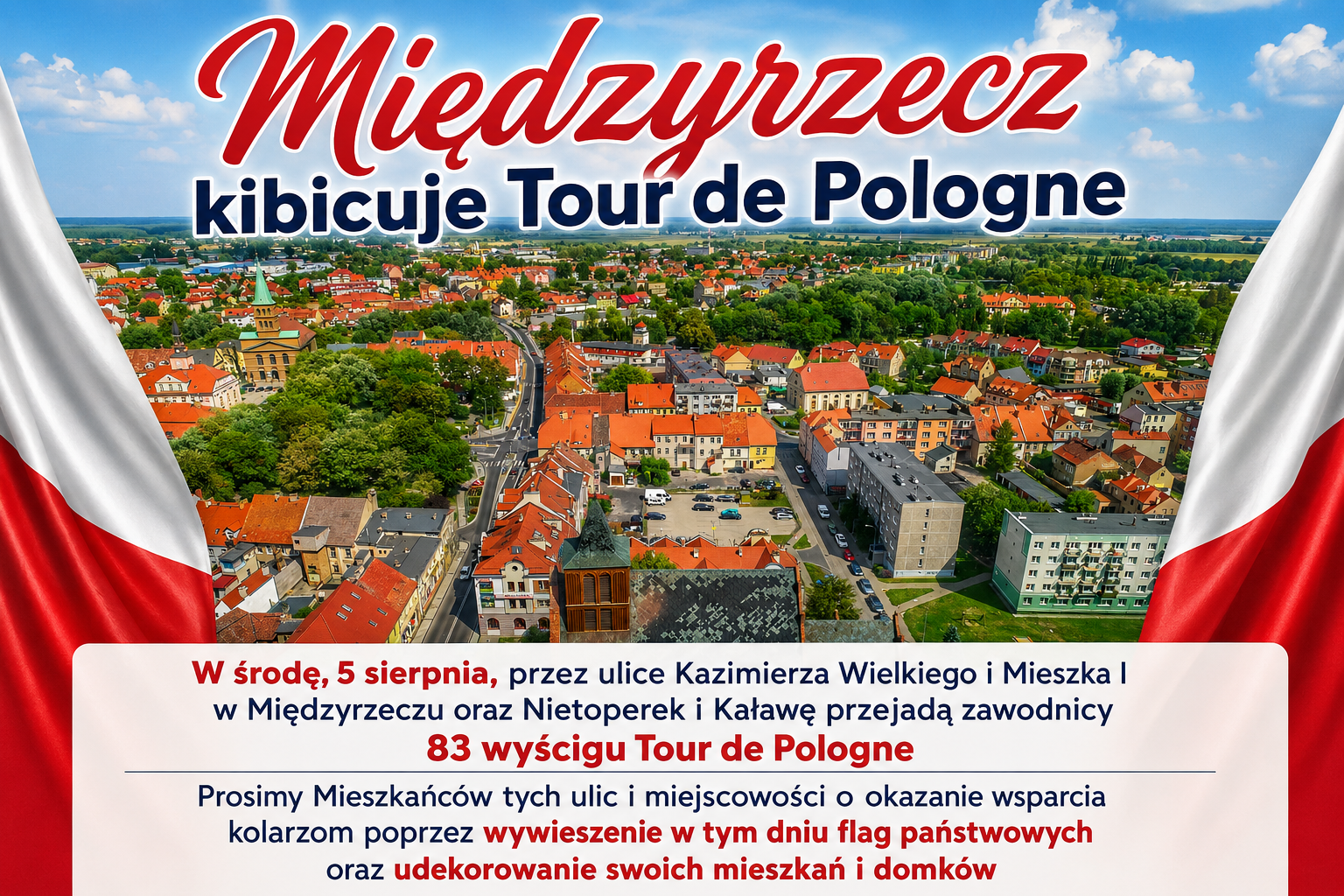 Ilustracja do informacji: Międzyrzecz kibicuje Tour de Pologne