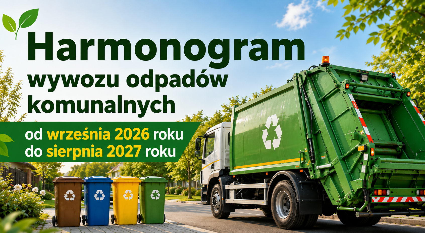 Ilustracja do informacji: Harmonogram wywozu odpadów