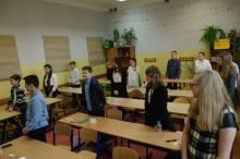 Miniatura zdjęcia: Pani burmistrz życzyła powodzenia szóstoklasistom