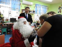 Miniatura zdjęcia: Mikołaj z wizytą w międzyrzeckim szpitalu