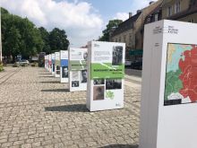 Miniatura zdjęcia: Wystawa przed międzyrzeckim ratuszem